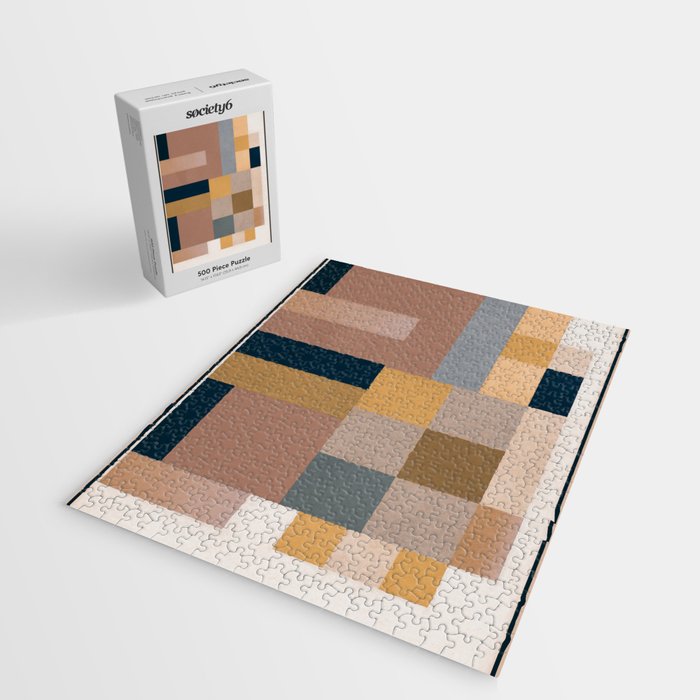 Modern Abstraction Mocha Mousse 4 Jigsaw Puzzle Gallery Image 2