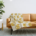 Spring Tulips II Yellow Mid Century Flowers Throw Blanket Gallery Image 1