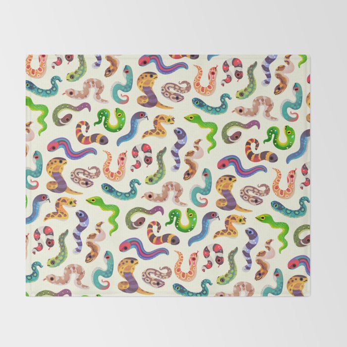 Serpent Day - Bright Throw Blanket Gallery Image 2