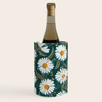 Drippy Daisy Dreamscape - White on Teal Wine Chiller Gallery Image 2