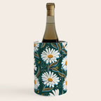 Drippy Daisy Dreamscape - White on Teal Wine Chiller Gallery Image 3