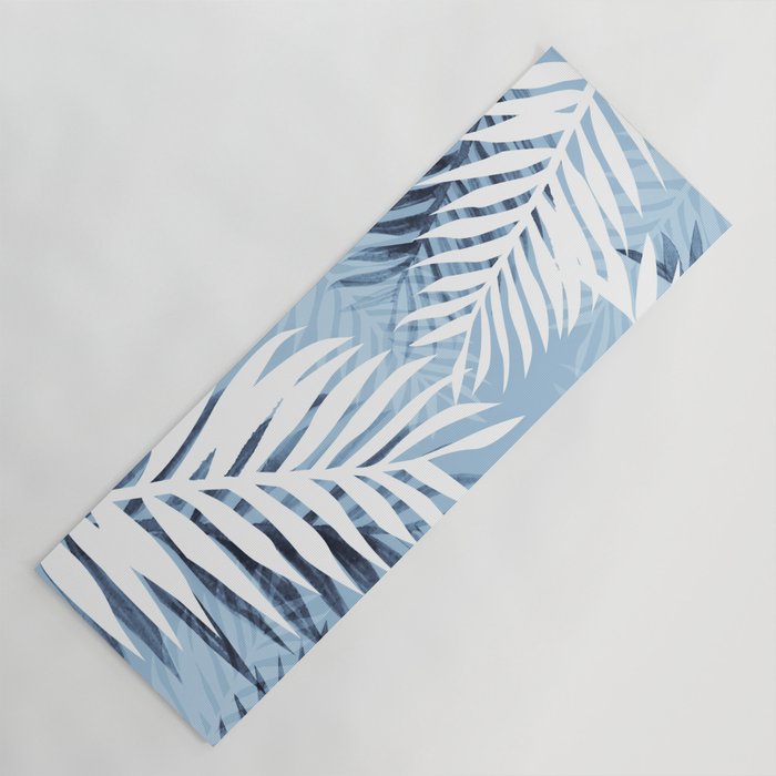 Tropical bliss - chambray blue Yoga Mat Gallery Image 1