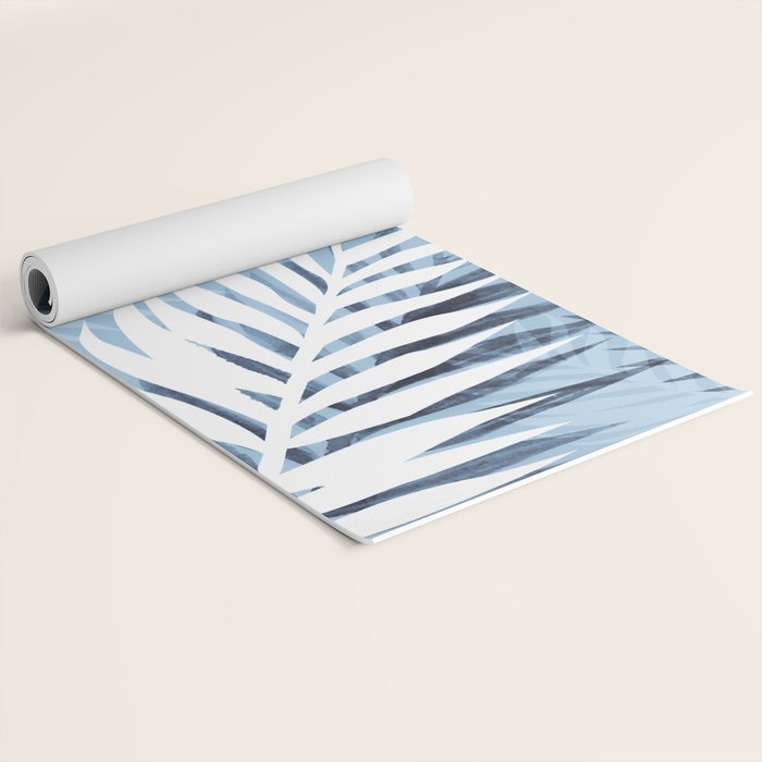 Tropical bliss - chambray blue Yoga Mat Gallery Image 2