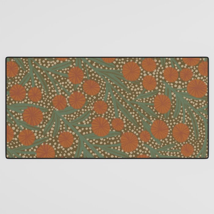 Summer Garden / Green & Orange Desk Mat Gallery Image 3