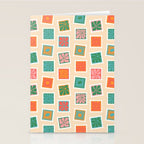 Vintage flower postage stamp pattern Stationery Card Gallery Image 2