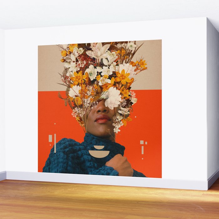 You are my Beige Orange Dreamfield Wall Mural Gallery Image 2