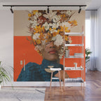 You are my Beige Orange Dreamfield Wall Mural Gallery Image 1