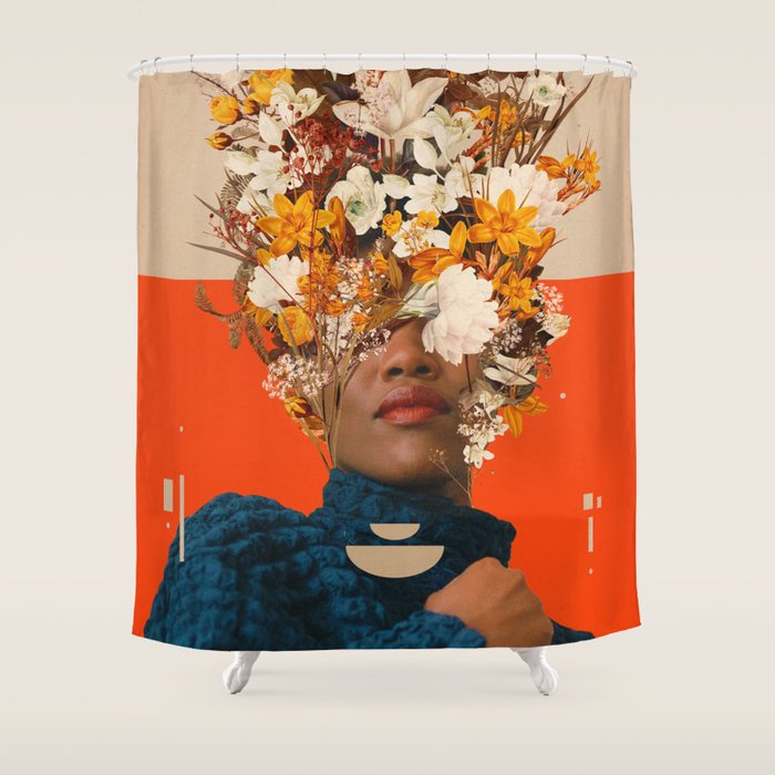 You are my Beige Orange Dreamfield Shower Curtain Gallery Image 1