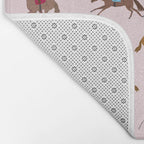 Off to the Horse Races (Pink) Bath Mat Gallery Image 2