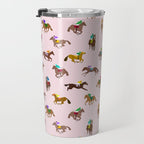 Off to the Horse Races (Pink) Travel Mug Gallery Image 3