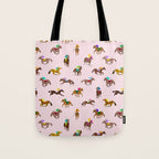 Off to the Horse Races (Pink) Tote Bag Gallery Image 1