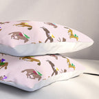 Off to the Horse Races (Pink) Pillow Sham Gallery Image 3