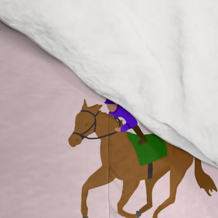 Off to the Horse Races (Pink) Comforter Gallery Image 4