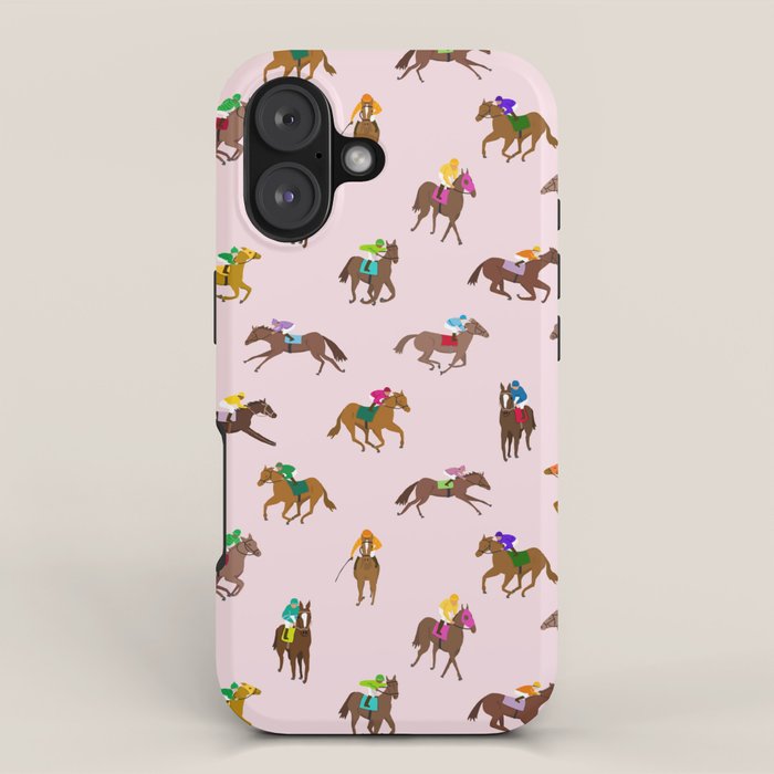 Off to the Horse Races (Pink) iPhone Case Gallery Image 1