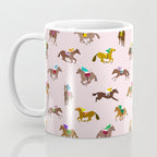 Off to the Horse Races (Pink) Coffee Mug Gallery Image 3