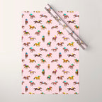 Off to the Horse Races (Pink) Wrapping Paper Gallery Image 1