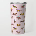 Off to the Horse Races (Pink) Travel Mug Gallery Image 2