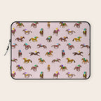Off to the Horse Races (Pink) Laptop Sleeve Gallery Image 1