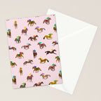 Off to the Horse Races (Pink) Stationery Card Gallery Image 2