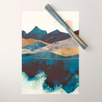 Blue Mountain Reflection Wrapping Paper Gallery Image 1