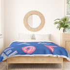 Cast Your Vote | Hand-Lettered Pattern in Blue Duvet Cover Gallery Image 3
