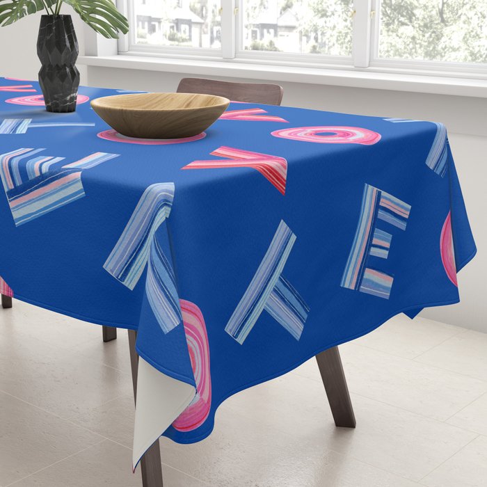 Cast Your Vote | Hand-Lettered Pattern in Blue Tablecloth Gallery Image 3