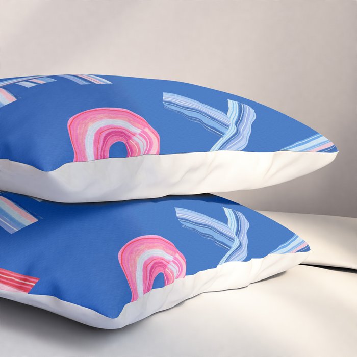 Cast Your Vote | Hand-Lettered Pattern in Blue Pillow Sham Gallery Image 3