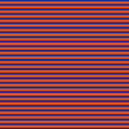 Ultra Fine Stripe Narrow Pinstripe Pattern in Bold Blue and Orange Coffee Mug Gallery Image 2