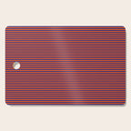 Ultra Fine Stripe Narrow Pinstripe Pattern in Bold Blue and Orange Cutting Board Gallery Image 1