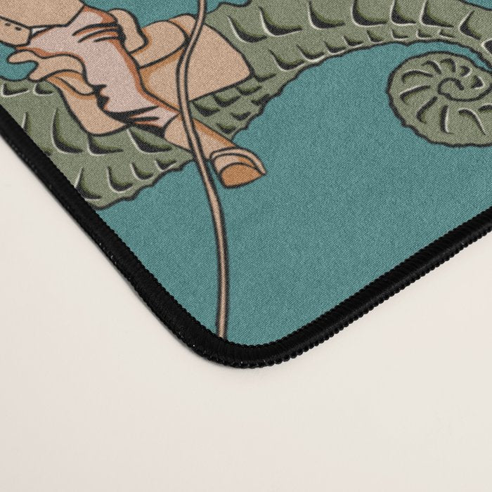 Quirky Western Cowboys on Seahorses Roping Sharks Desk Mat Gallery Image 4
