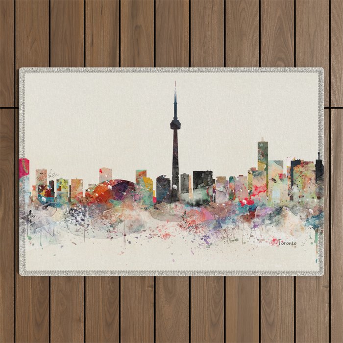 toronto skyline Outdoor Rug Gallery Image 1