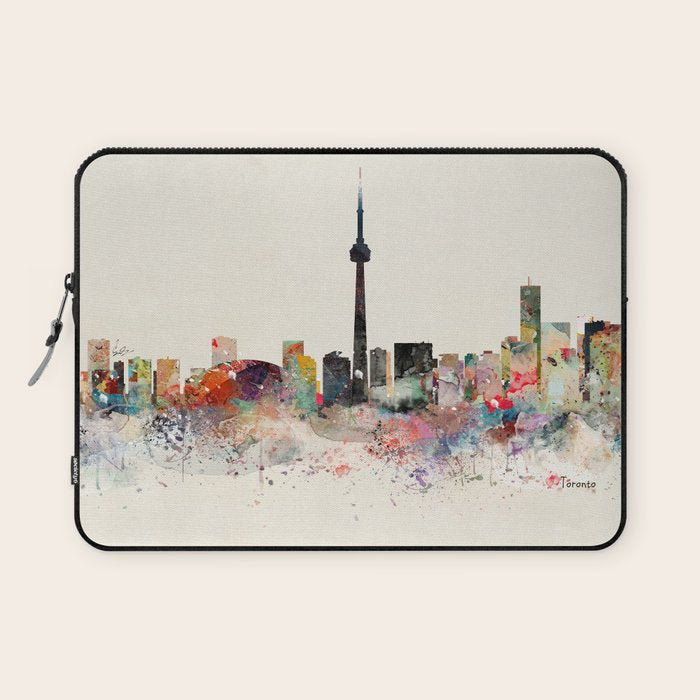toronto skyline Laptop Sleeve Gallery Image 1