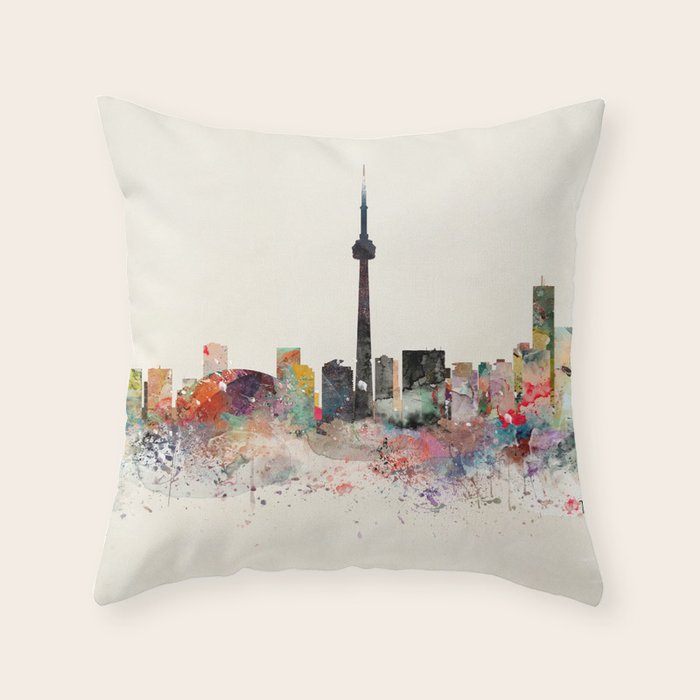toronto skyline Throw Pillow Gallery Image 6