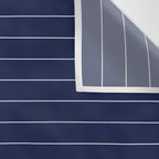 Navy Blue Pinstripe Line Stripe Minimalist Stripes Lines Drawing Wall Tapestry Gallery Image 3