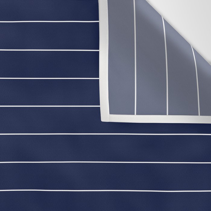 Navy Blue Pinstripe Line Stripe Minimalist Stripes Lines Drawing Wall Tapestry Gallery Image 3