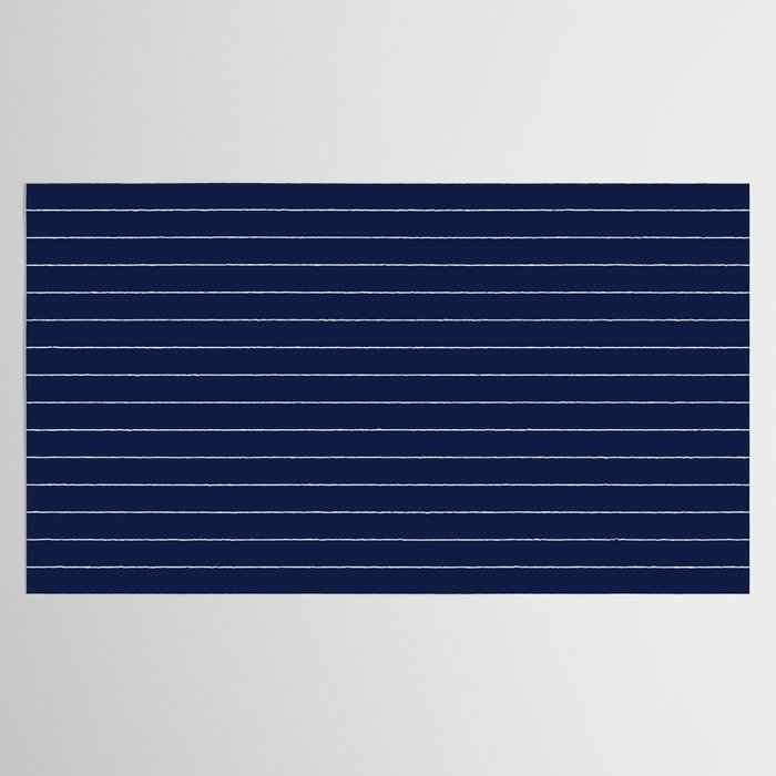 Navy Blue Pinstripe Line Stripe Minimalist Stripes Lines Drawing Tablecloth Gallery Image 2
