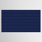 Navy Blue Pinstripe Line Stripe Minimalist Stripes Lines Drawing Tablecloth Gallery Image 2