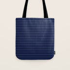 Navy Blue Pinstripe Line Stripe Minimalist Stripes Lines Drawing Tote Bag Gallery Image 1