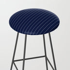Navy Blue Pinstripe Line Stripe Minimalist Stripes Lines Drawing Stool Gallery Image 2