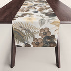 Autumn Garden With Birds In Warm Fall Colors Table Runner Gallery Image 1