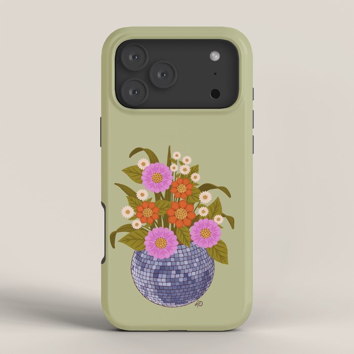 1970s Disco Ball Flower Pot  iPhone Case Gallery Image 4