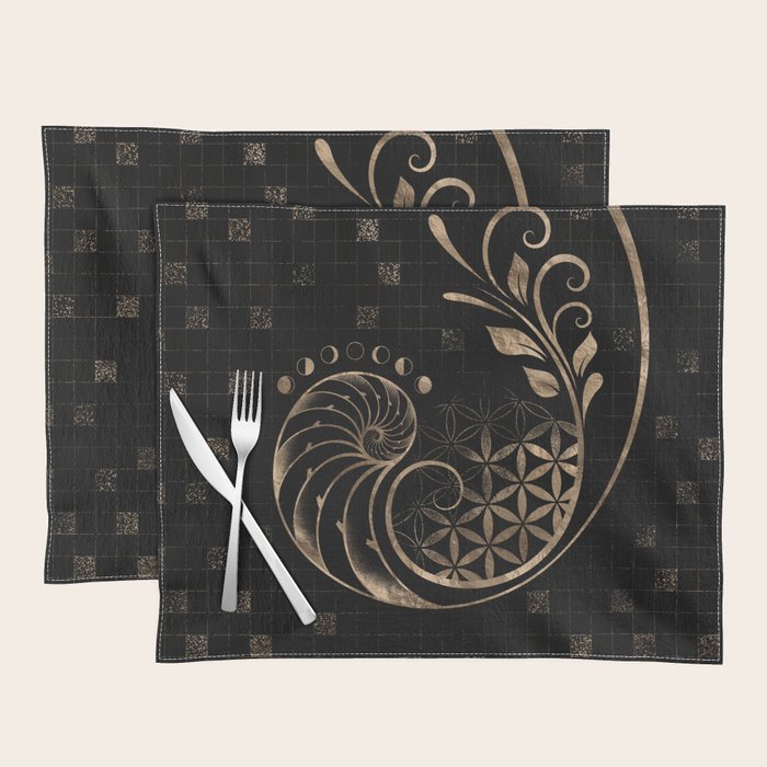Golden Ratio - Sacred Geometry Ornament Placemat Gallery Image 2
