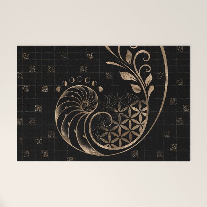 Golden Ratio - Sacred Geometry Ornament Welcome Mat Gallery Image 1