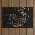 Golden Ratio - Sacred Geometry Ornament Outdoor Rug Gallery Image 1