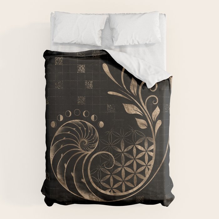 Golden Ratio - Sacred Geometry Ornament Duvet Cover Gallery Image 6