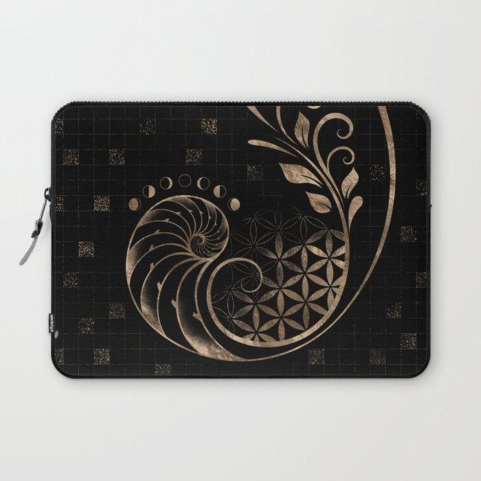 Golden Ratio - Sacred Geometry Ornament Laptop Sleeve Gallery Image 1