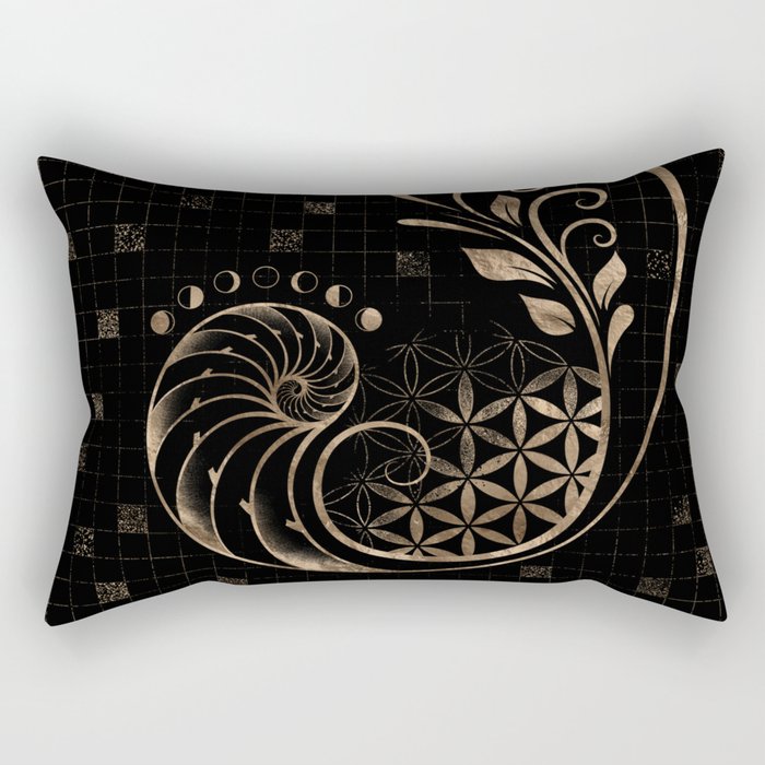 Golden Ratio - Sacred Geometry Ornament Rectangular Pillow Gallery Image 2