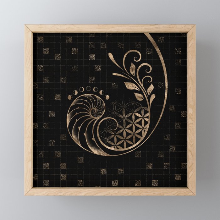 Golden Ratio - Sacred Geometry Ornament Mini Art Print Gallery Image 1