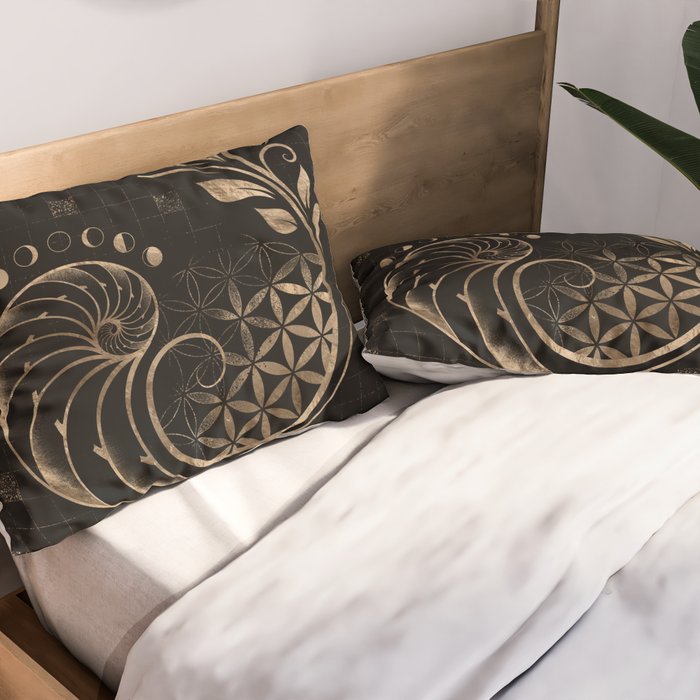 Golden Ratio - Sacred Geometry Ornament Pillow Sham Gallery Image 2