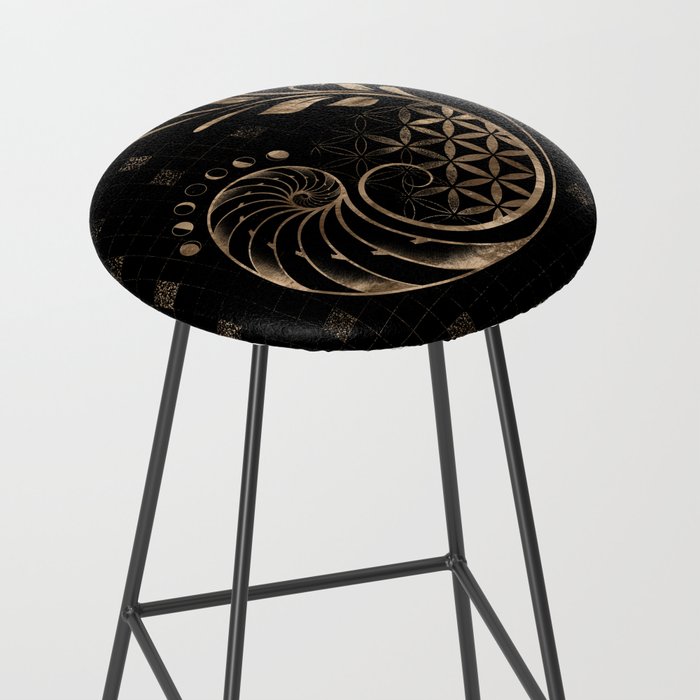 Golden Ratio - Sacred Geometry Ornament Stool Gallery Image 2